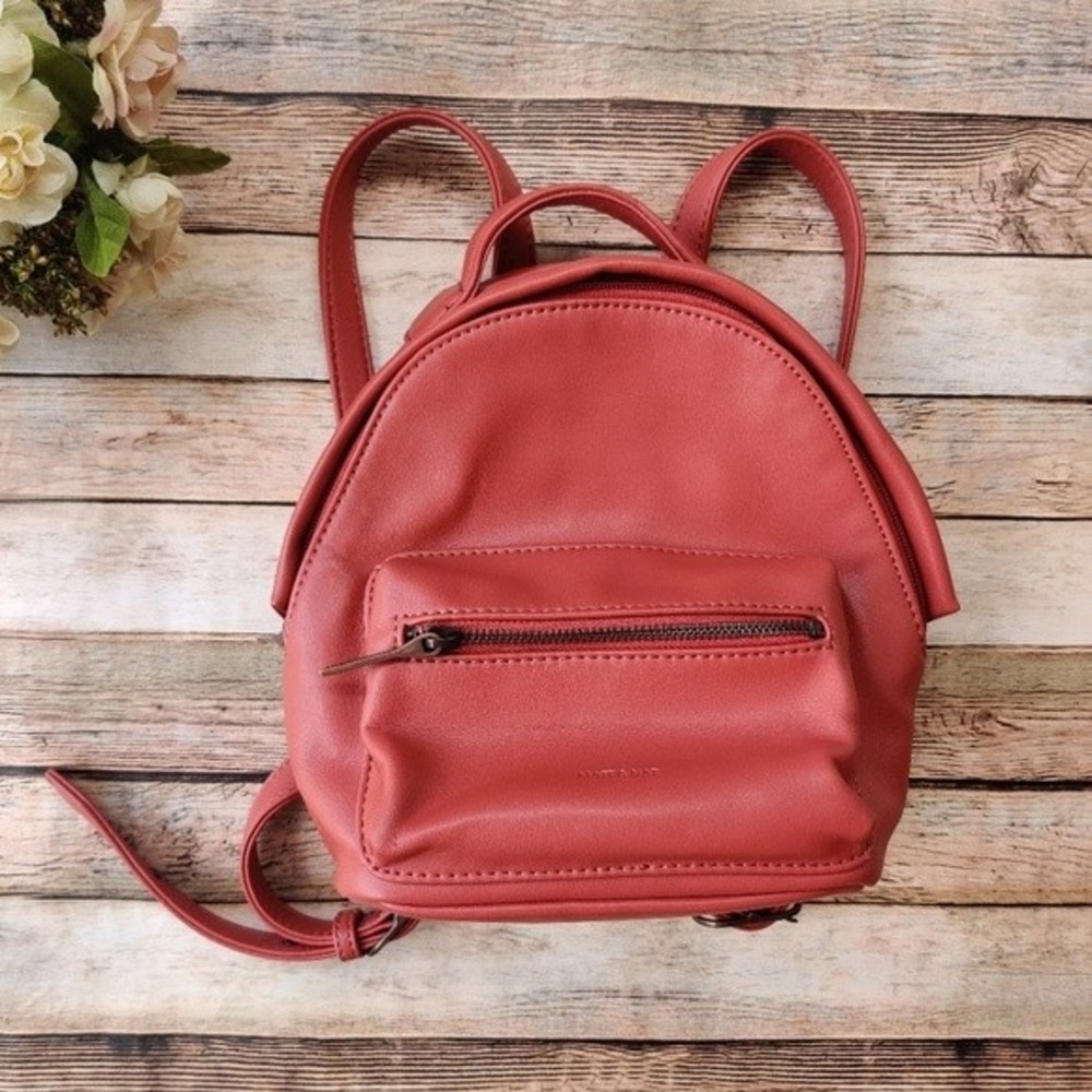 Matt & Nat Coral Red Mini Backpack